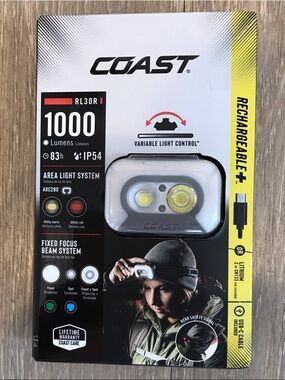 Coast Rechargeable White Headlamp — 1000 Lumens